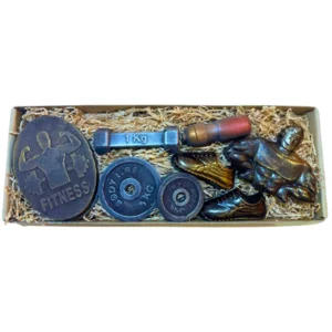 Set fitness in cioccolato fondente, 220g