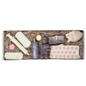 Dunkle und reine weiße Schokolade: medizinisches Set 230g