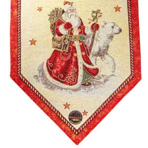 Weihnachtstischläufer, Weihnachtsmann Lurex, 142x33cm