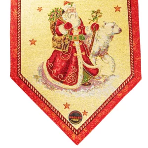 Runner natalizio, Babbo Natale Lurex, 142x33cm