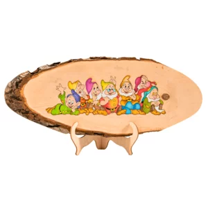 Holzscheibe, Sieben Zwerge