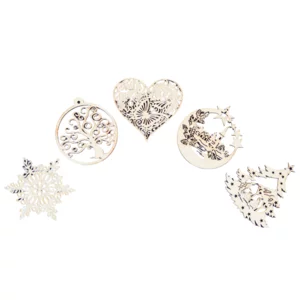 Set mit fünf Christbaumschmuck