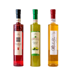 Tris di liquori: fragolino, verdicello e mellanurca, 3x500ml