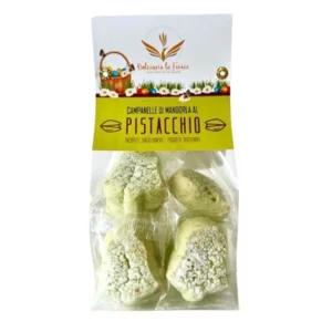 Campanelle di mandorla al pistacchio, pasticcino di mandorla, 200g