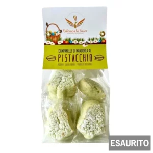 Campanelle di mandorla al pistacchio, pasticcino di mandorla, 200g