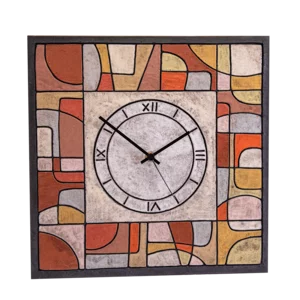 Horloge murale en céramique réfractaire, 35x35cm