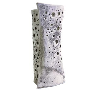Lampada Curva in ceramica  refrattaria smaltata, 32x14cm