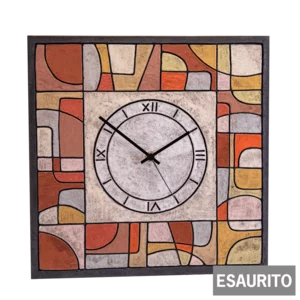 Horloge murale en céramique réfractaire, 35x35cm