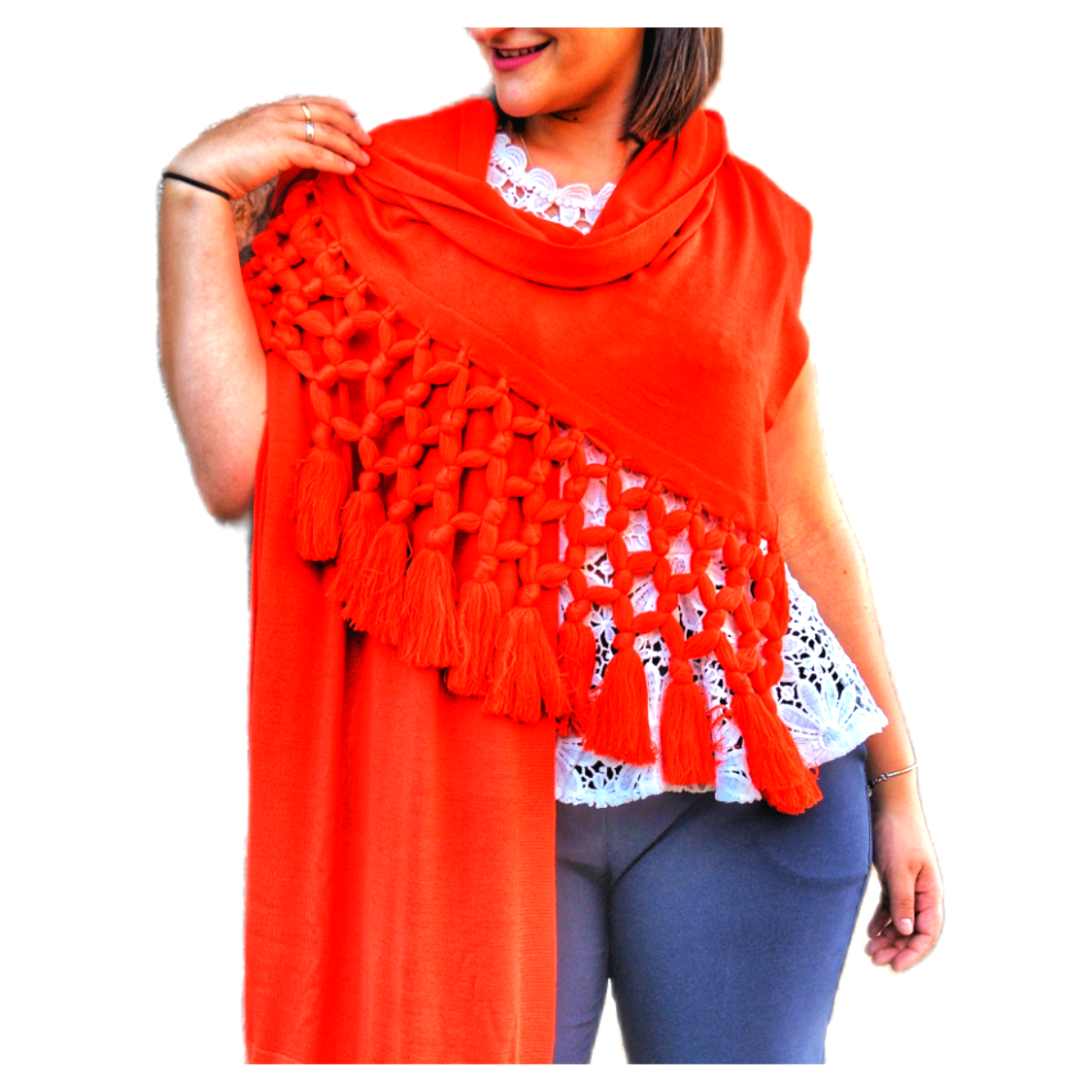 Scialle Di "Manila" Ricamo - El Rocio Accesories Di Flamenca - Foto 6