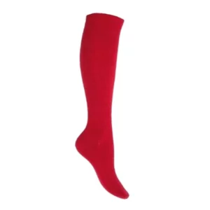 Chaussettes longues femme en mélange cachemire et laine, coloris rouge