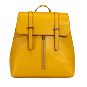 Zaino rigido in pelle palmellato