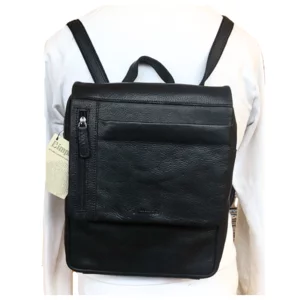 Borsello zaino in pelle di vitello Tolentino con tasche esterne, 33x25x8cm