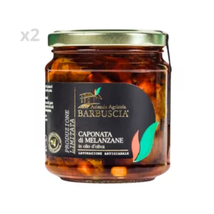 Caponata d'aubergines à l'huile d'olive, 2x280g