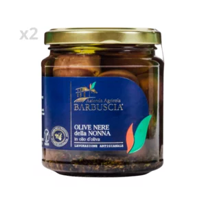 Olive nere della nonna in olio d’oliva, 2x280g