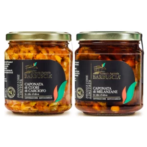 Mix Caponatiamo: caponata di carciofi e caponata di melanzane, 2x190g