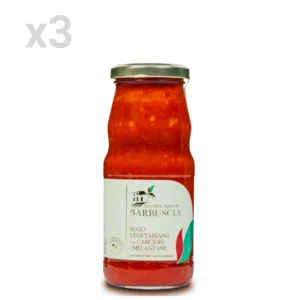 Sauce végétarienne aux artichauts et aubergines, 3x370g