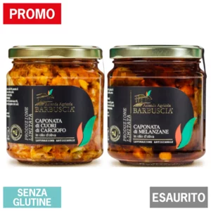 Mix Caponatiamo: caponata di carciofi e caponata di melanzane, 2x280g