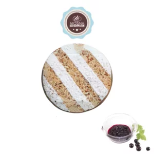 Buchweizenkuchen mit Mandeln, Walnüssen und Blaubeermarmelade, 500g