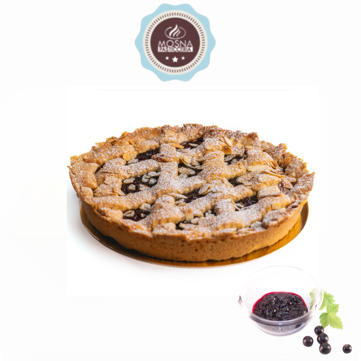 Torta Linzer con confettura di mirtilli, 500g