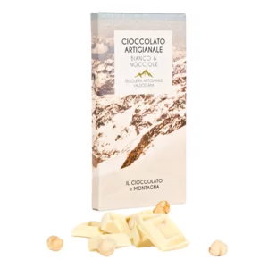 Cioccolato bianco artigianale con nocciole, 100g