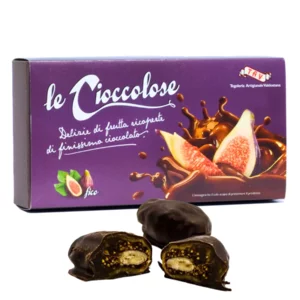 Cioccolose ai fichi: fichi secchi ricoperti di cioccolato, 100g