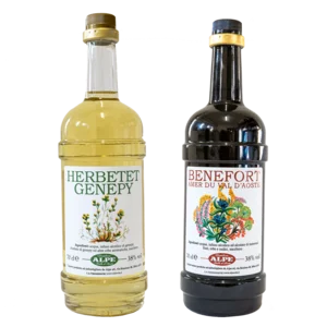 2 bottiglie Amaro Benefort e 1 bottiglia di Genepy Herbetet , 3X700ml 
