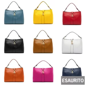 Ginevra, borsa shopping in pelle con tracolla