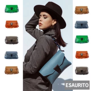 Clara, borsa a mano in pelle con manico a catena