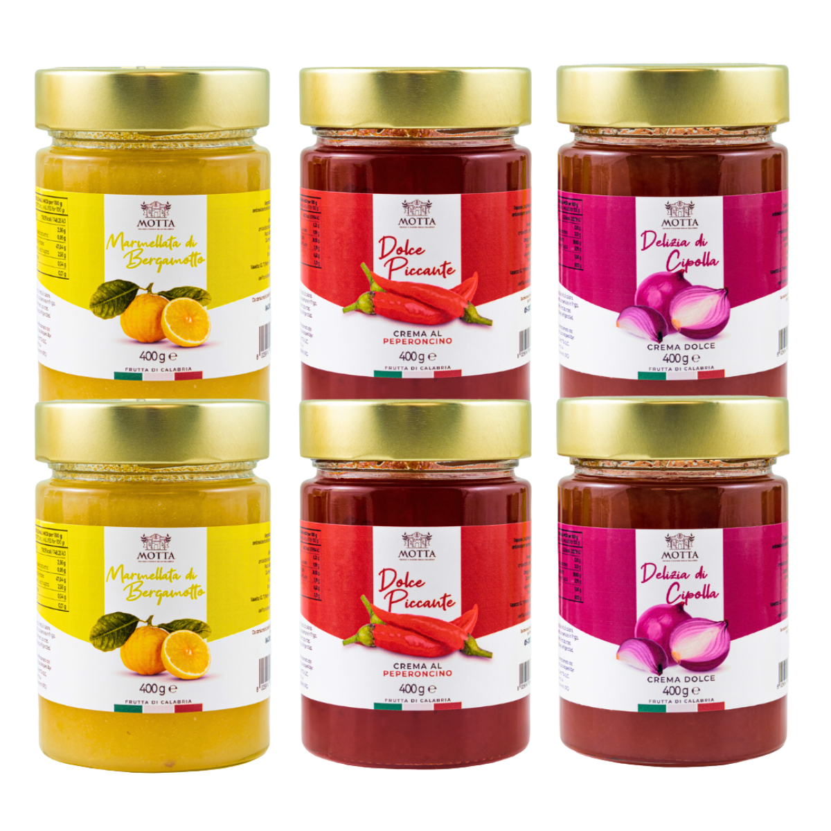 Dessertpantry: 2 Bergamotte-Konfitüren, 2 würzige Desserts, 2 Zwiebelschmaus, 6x400g