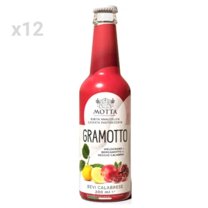 Kohlensäurehaltiges Getränk auf Basis von Granatapfel und Bergamotte, Gramotto, 12x200ml