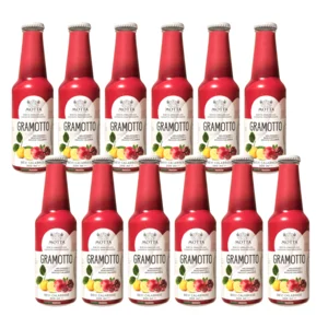 Kohlensäurehaltiges Getränk auf Basis von Granatapfel und Bergamotte, Gramotto, 12x200ml