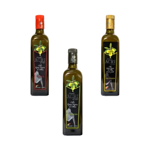 Set olio Extravergine di oliva: Vivace 4x750ml, Vigoroso 4x750ml, Vellutato 4x750ml