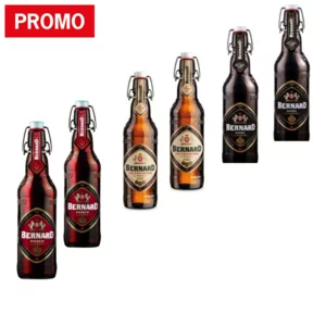 Bernard confezione degustazione birre: 2 lager. 2 dark, 2 amber da 0,5L cad