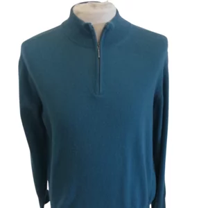 Maglia mezza zip uomo misto cashmere