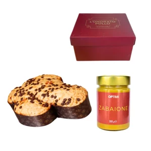 Colomba amaretto e zucca candita, 500g e vasetto di zabaione, 300g