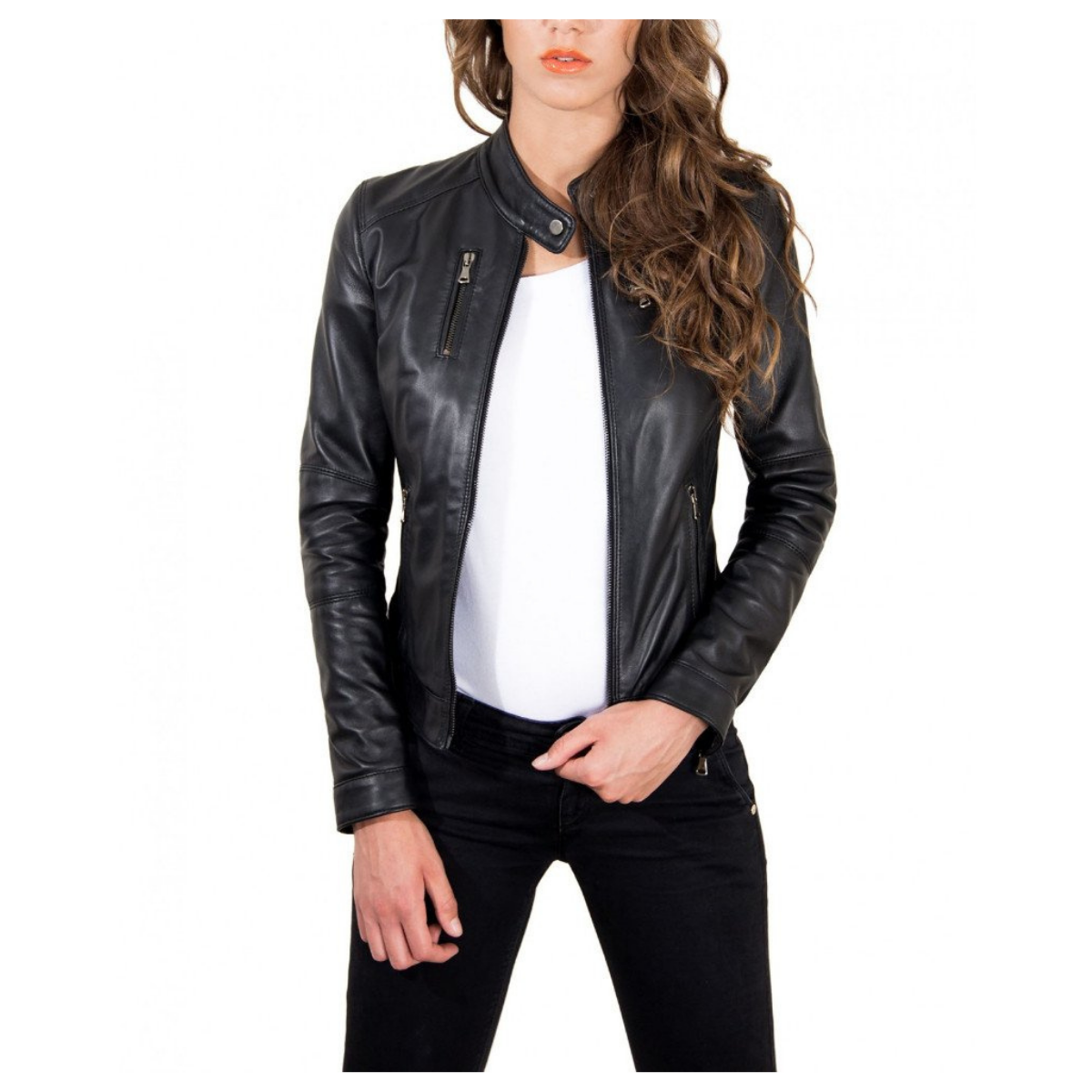 Giacca biker 2025 pelle donna