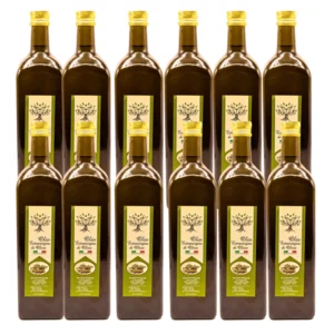 Olio Evo italiano estratto a freddo in bottiglia, 12x750ml