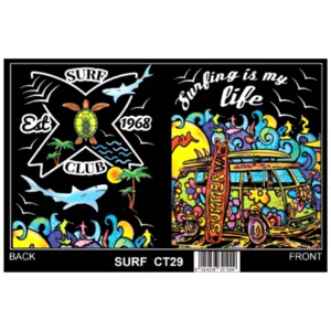 Cartellina da colorare in velluto e cartoncino pennarelli inclusi: Surf