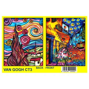 Cartellina con disegno in velluto da colorare, Van Gogh