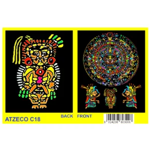 Classeur à dessin en relief en velours à colorier, Aztèque
