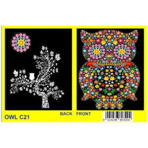 Binder mit Reliefmuster aus Samt, Lace Owl