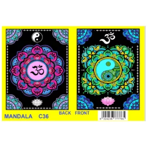 Raccoglitore con disegno in velluto da colorare, Mandala, 27x37x4cm.