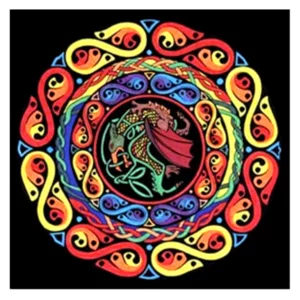 Mandala da colorare in velluto con pennarelli inclusi: Dragon
