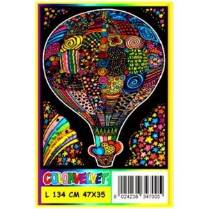 Ausmalbild mit durchgezogenem Design in Samtballon L134, 47x35cm