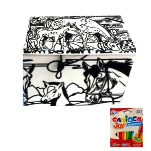 Box da colorare in velluto e cartoncino  pennarelli inclusi: cavalli