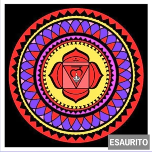 Mandala da colorare in velluto con pennarelli inclusi: Muladhara