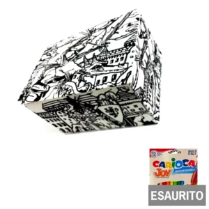 Boîte à colorier en velours et feutres carton inclus : dragon