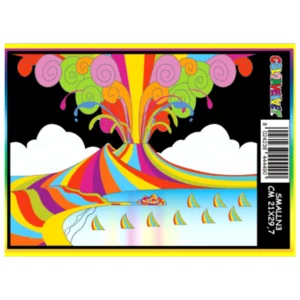 Quadro small con disegno in velluto da colorare: Vesuvio, 21x29,7cm