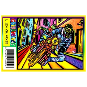 Quadro large con disegno in velluto da colorare: Moto da strada, 47x35cm