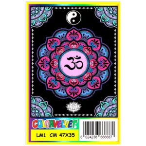 Quadro large con disegno in velluto da colorare: Mandala home, 47x35cm